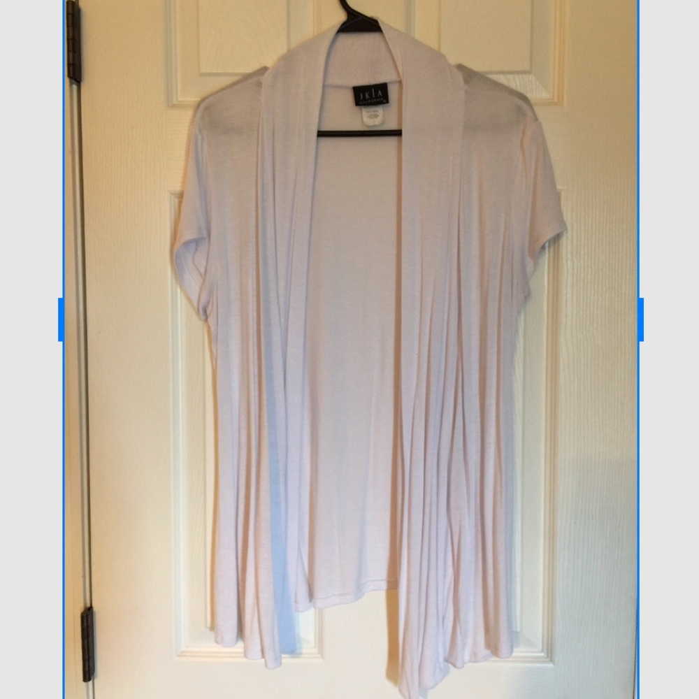 White Cardigan Top, JKLA California, Size Large